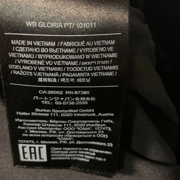 Burton Dryride Women's Gloria Snow Pants Size L Black Slim Skiing Snowboarding - Picture 12 of 15